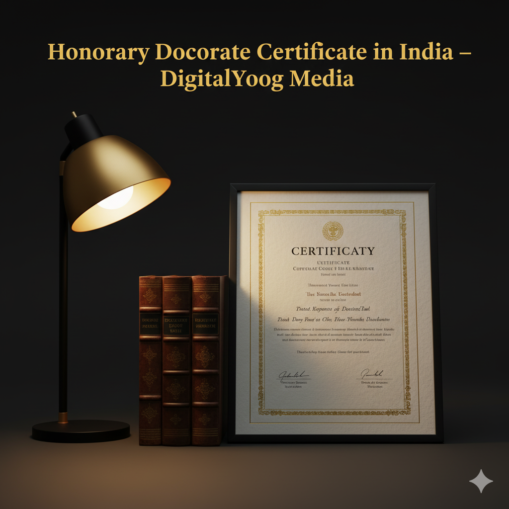 Honorary Doctorate Certificate in India