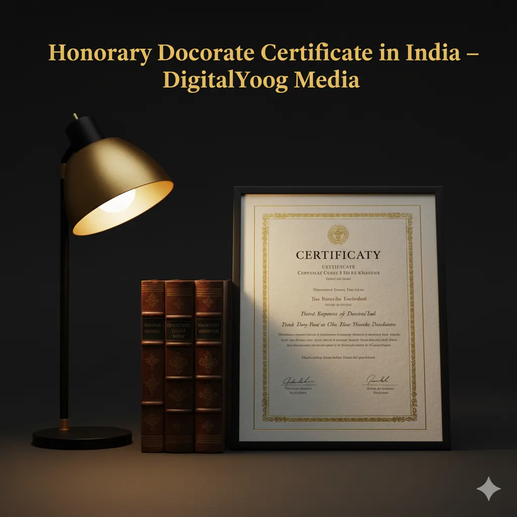 Honorary Doctorate Certificate in India