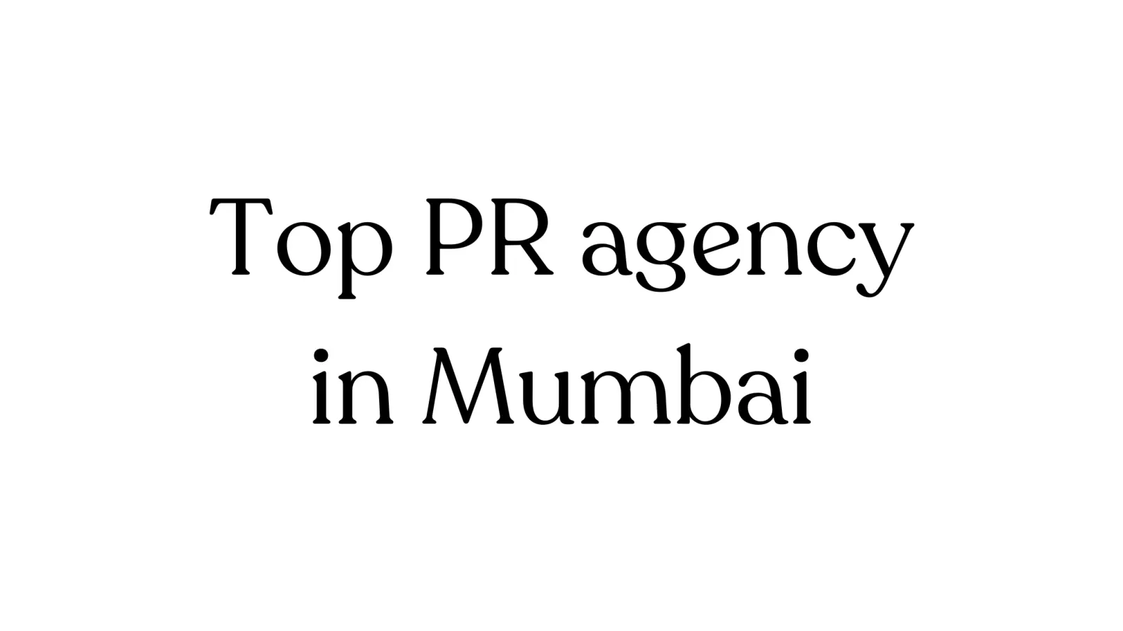 Top PR Agency in Mumbai